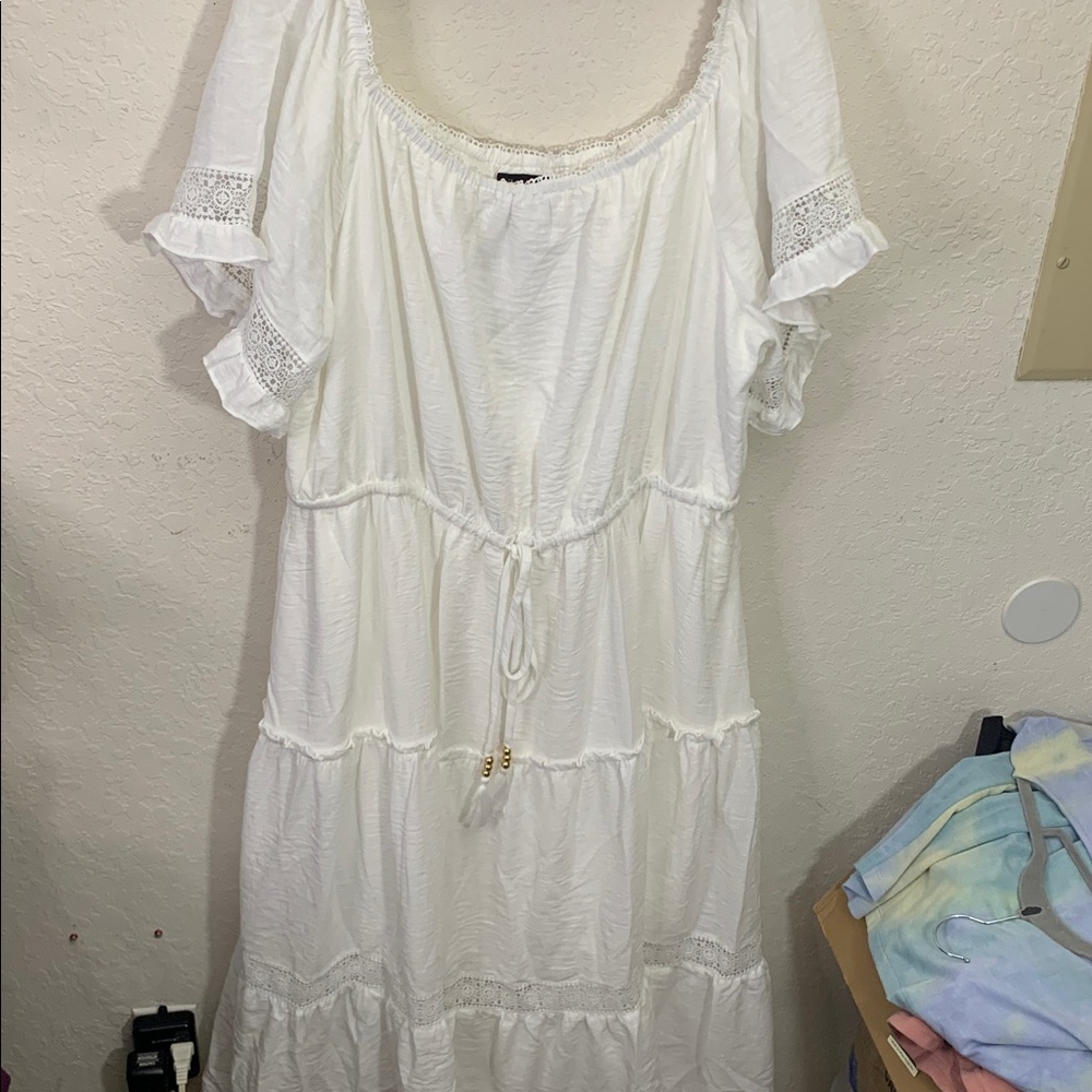 City Chic White Boho Tie-Waist Maxi Dress - Picture 2 of 11